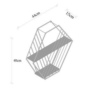Rafturi perete, Minimal Space, UnicUtil, 44 x 40 x 15 cm, Negru Nuc Inchis - Img 7