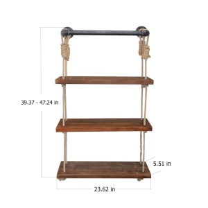 Rafturi perete, Minimal Style, UnicUtil, 60 x 120 x 13 cm, Nuc Negru - Img 5