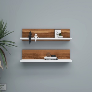 Rafturi perete, Urban Style, UnicUtil, 60 x 15 x 13 cm, Nuc Alb - Img 5