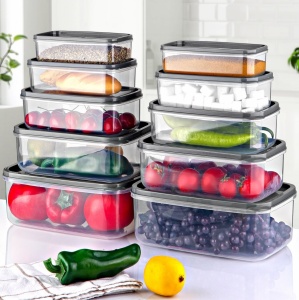 Set 10 caserole plastic , UnicUtil, Versatile Compact, Transparent - Img 1