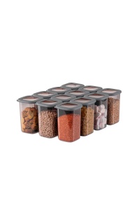 Set 12 recipiente alimentare , UnicUtil, Durable Elegant, Antracit - Img 2