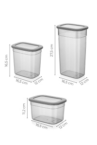 Set 12 recipiente alimentare , UnicUtil, Modern Spacious, Antracit - Img 3