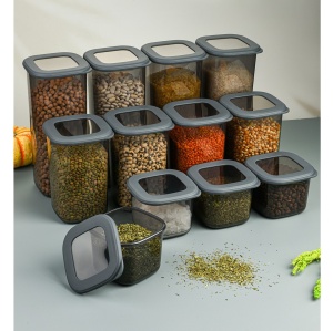 Set 12 recipiente alimentare , UnicUtil, Sturdy Modern, Antracit - Img 1