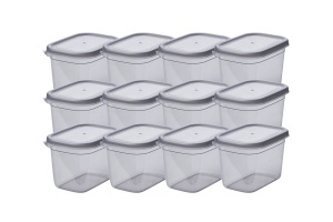 Set 12 recipiente alimentare , UnicUtil, Versatile Durable, Antracit - Img 3