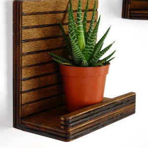 Set 2 Rafturi perete, Premium Frame, UnicUtil, 13 x 13 x 7 cm, Nuc - Img 6
