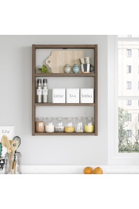 Set 3 rafturi de perete pentru bucătărie și baie, 43.2x9x60 cm, Cura, UnicUtil - Img 2