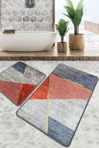 Set covorase baie 2 piese, Classic Style, UnicUtil, Multicolor - Img 1