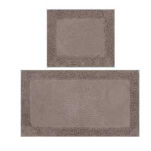 Set covorase baie 2 piese, Modern Look, UnicUtil, Bej, Multicolor - Img 2