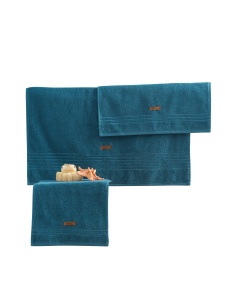 Set de prosoape 3 bucati, Comfort Plush, UnicUtil, Petrol Albastru - Img 2