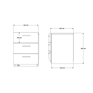 Set mobilier de birou UnicUtil Nuc - Gri Antracit 7 piese - Img 8