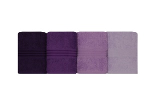 Set prosoape de mana 4 bucati, Modern Look, UnicUtil, Lila, Deschis Lila - Img 3
