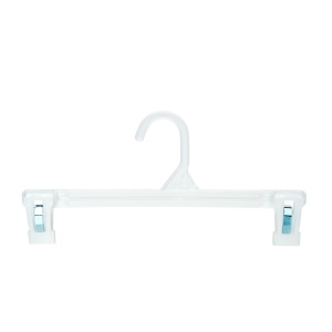 Umeraș din Plastic cu clipsuri, pentru pantaloni/fuste, Alb, 1 bucata - Img 3