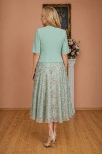 Compleu cu sacou si rochie 948 verde menta - Img 3