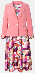 Costum dama cu rochie piersica