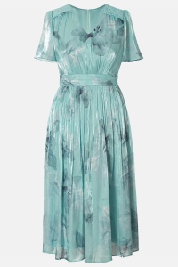 Costum elegant cu rochie 979 turcoaz - Img 4