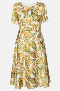 Costum elegant cu rochie mustar - Img 6