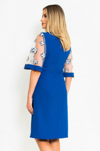 Rochie de zi albastru cu fluturi - Img 3