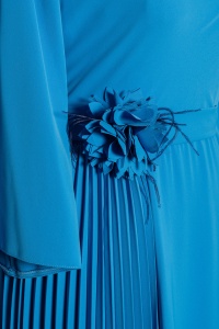 Rochie din voal R 74 albastru capri - Img 2