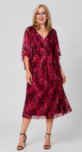 Rochie eleganta din matase naturala R 19 ciclam