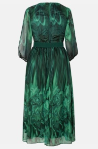 Rochie eleganta din voal fin R 867 verde - Img 2
