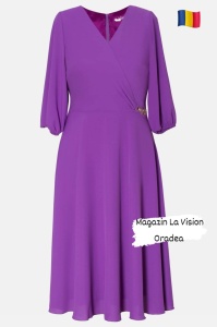 Rochie eleganta din voal mov