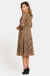 Rochie eleganta din voal R 10 maro - Img 2
