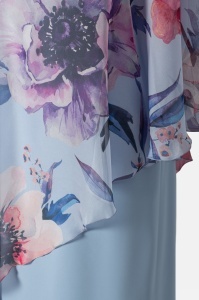 Rochie eleganta din voal R 205 albastru blue - Img 2