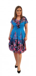 Rochie cu volanas albastru - Img 1