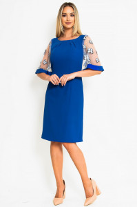 Rochie de zi albastru cu fluturi - Img 1