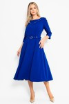 Rochie de zi albastru regal cu cordon - Img 3