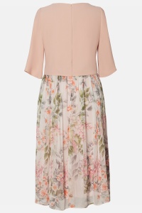 Rochie eleganta cu imprimeu floral R 16 roz - Img 3