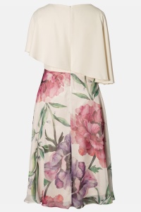 Rochie eleganta cu print floral R 21 ivoire - Img 2