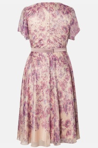 Rochie eleganta din voal vaporos R 068 roz - Img 2