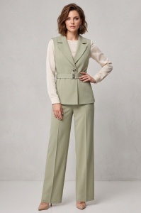 Compleu office cu vesta si pantalon 34 vernil