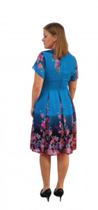 Rochie cu volanas albastru - Img 3