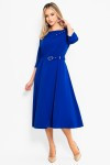 Rochie de zi albastru regal cu cordon - Img 4
