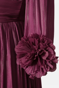 Rochie eleganta din voal R 73 roz zmeuriu - Img 2