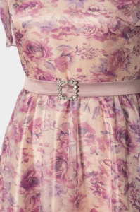Rochie eleganta din voal vaporos R 068 roz - Img 3