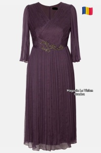 Rochie din matase naturala R 99 mov