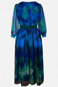 Rochie eleganta multicolora albastra - Img 2