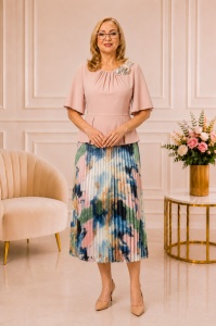 Rochie eleganta plisata R 219 frez marimi mari - Img 1