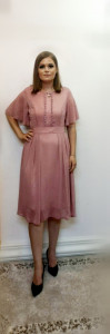 Rochie vaporoasa roz pudra
