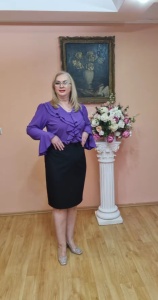 Bluza mov cu volane