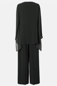 Compleu elegant cu bluza si pantalon 34 negru - Img 2