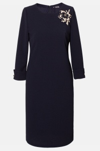 Rochie de zi bleumarin floare - Img 1