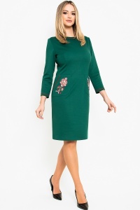 Rochie de zi broderie verde - Img 1