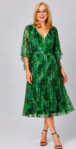 Rochie eleganta din matase naturala R 19 verde