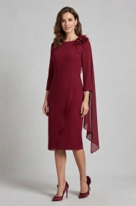 Rochie eleganta din voal R 16 visiniu
