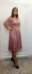 Rochie vaporoasa roz pudra - Img 2