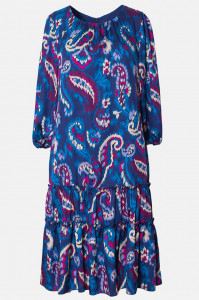 Rochie de zi albastra cu volane - Img 3